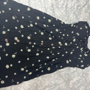 AUW Black Floral Mini Dress
